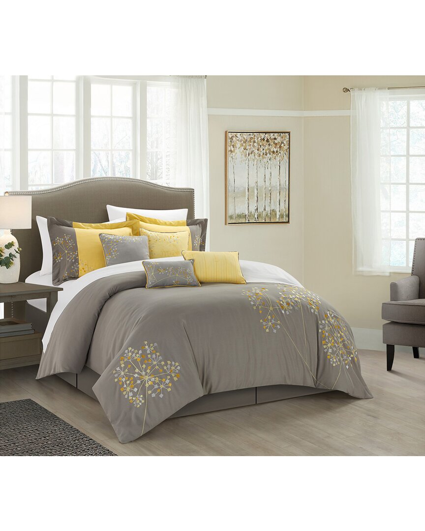Shop Chic Home Design Sakura 12pc Comforter Set In Yellow