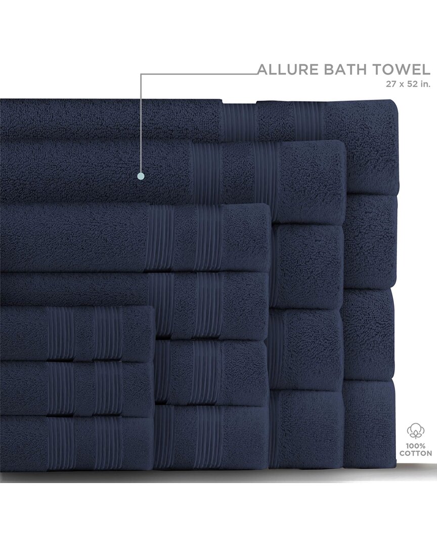 Moda At Home Allure 6pc Towel Set In Blue