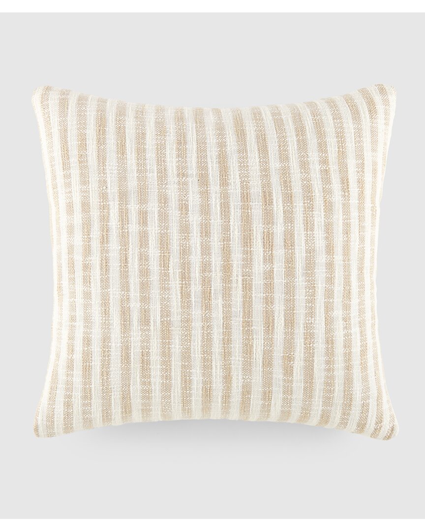 Home Collection Yarn Dyed Cotton Throw Pillow In Neutral