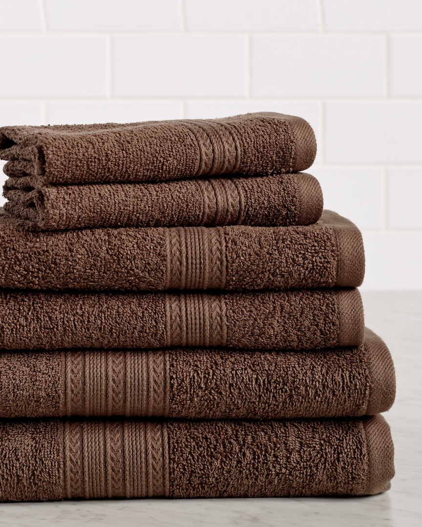 Superior Eco-friendly 6pc Solid Absorbent Towel Set