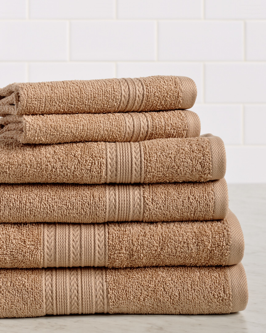 Superior Eco-friendly 6pc Solid Absorbent Towel Set