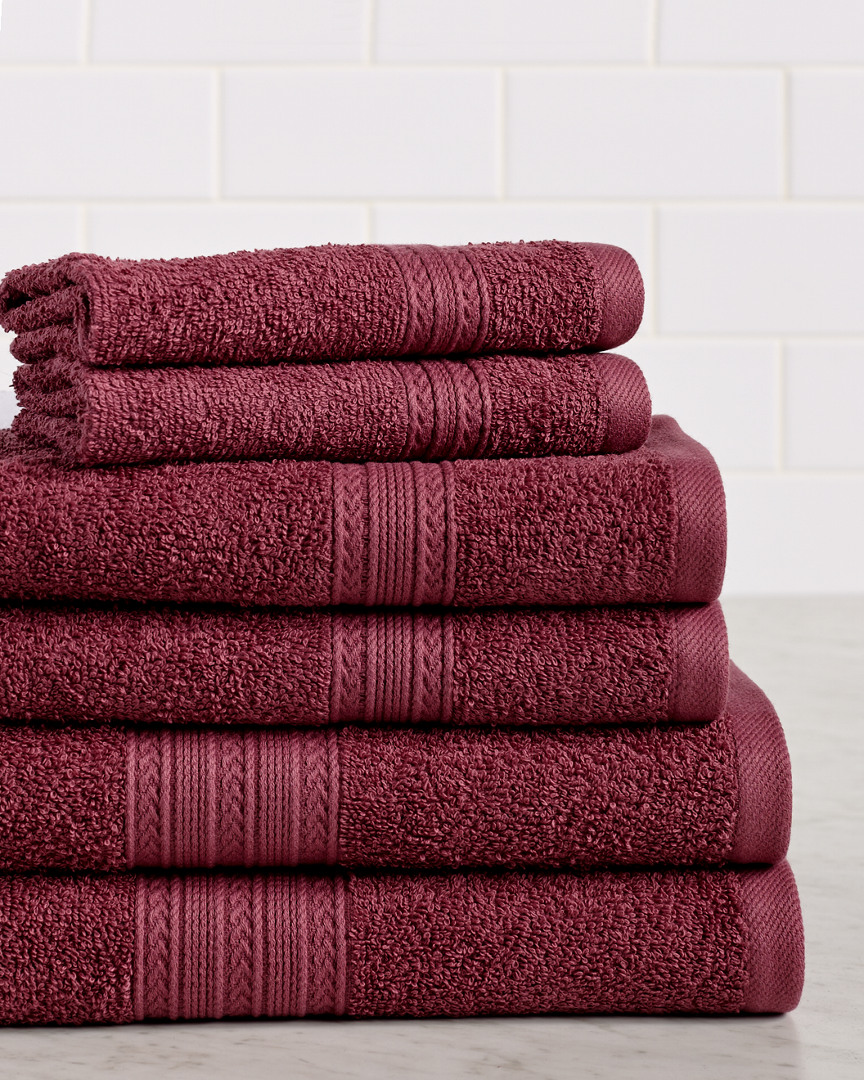 Superior Eco-friendly 6pc Solid Absorbent Towel Set