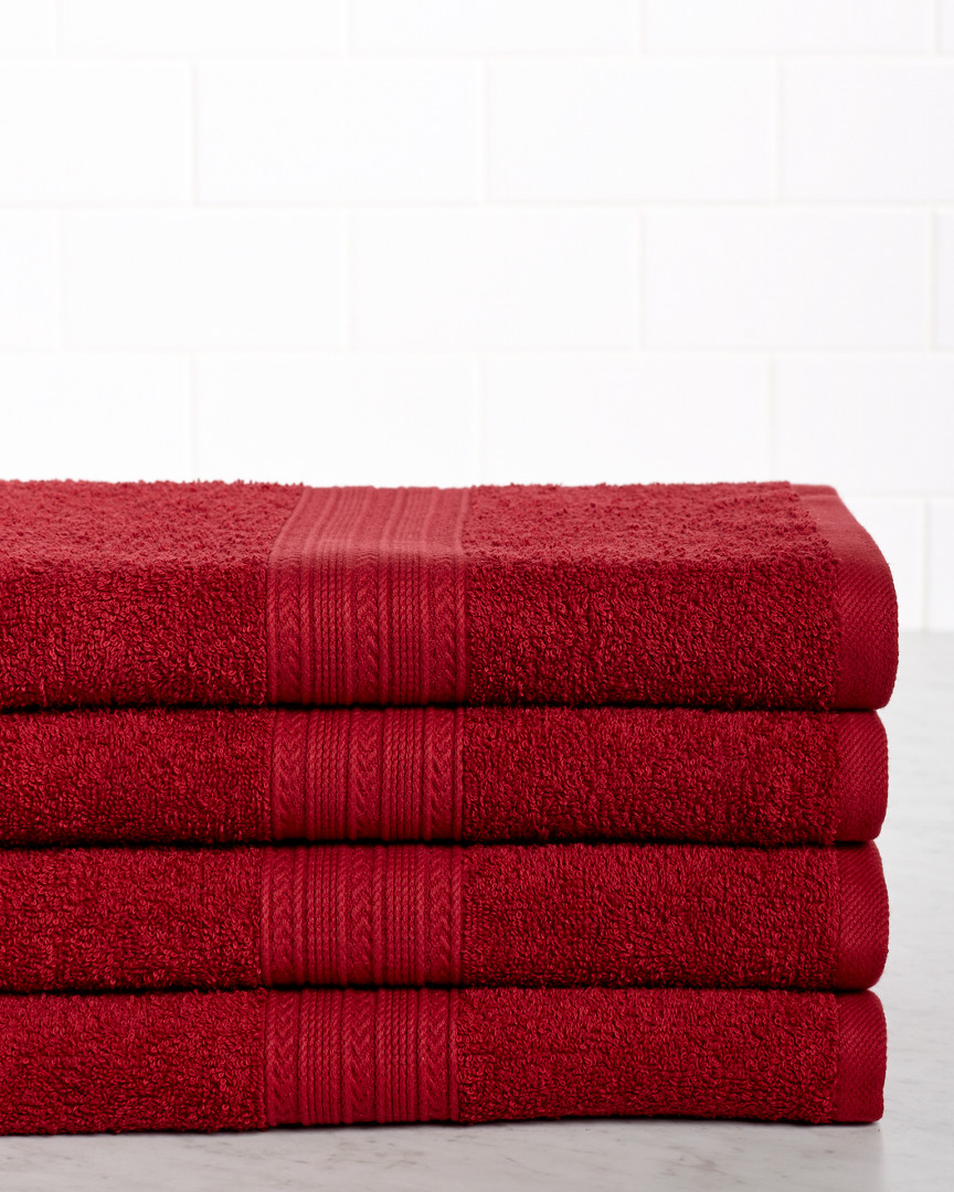 Superior Set Of Four Eco-friendly Bath Cotton Towels