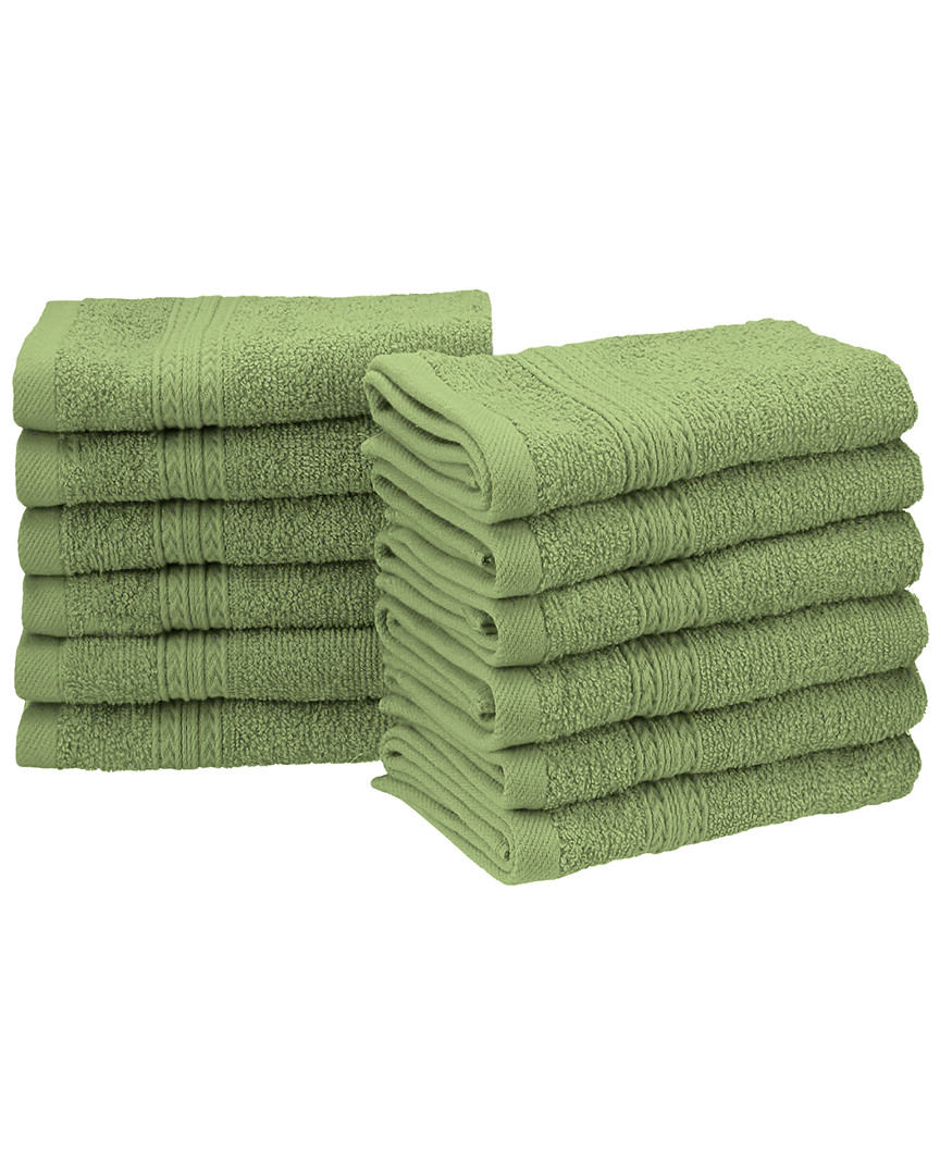 Superior Eco-friendly 12pc Solid Face Towel Set