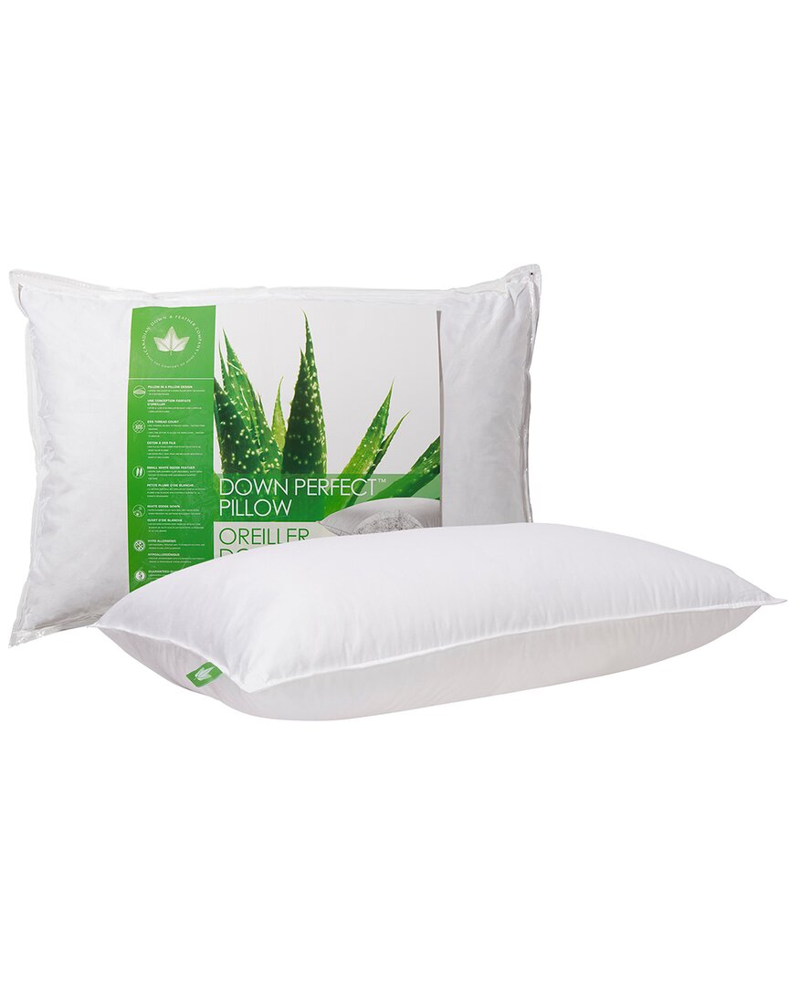 Canadian Down & Feather Company Down Perfect Pillow Medium Support In White