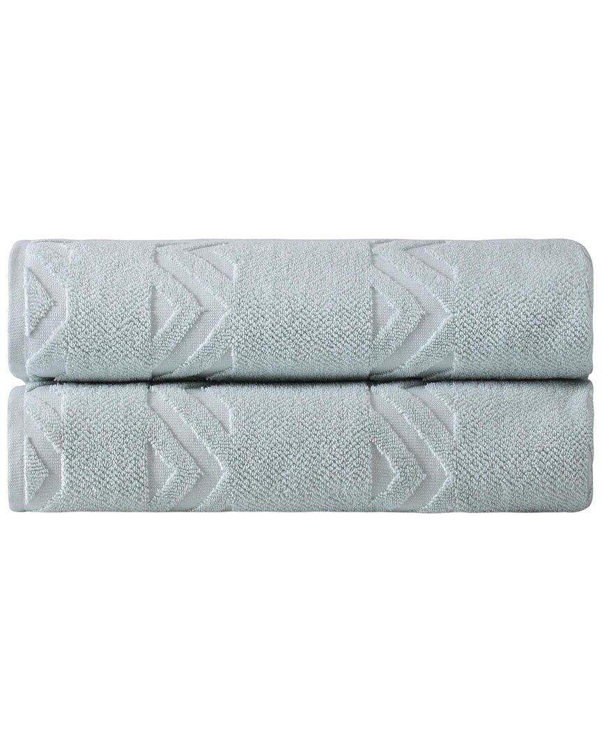 Ozan Premium Home Sovrano 2pc Bath Sheets In Aqua