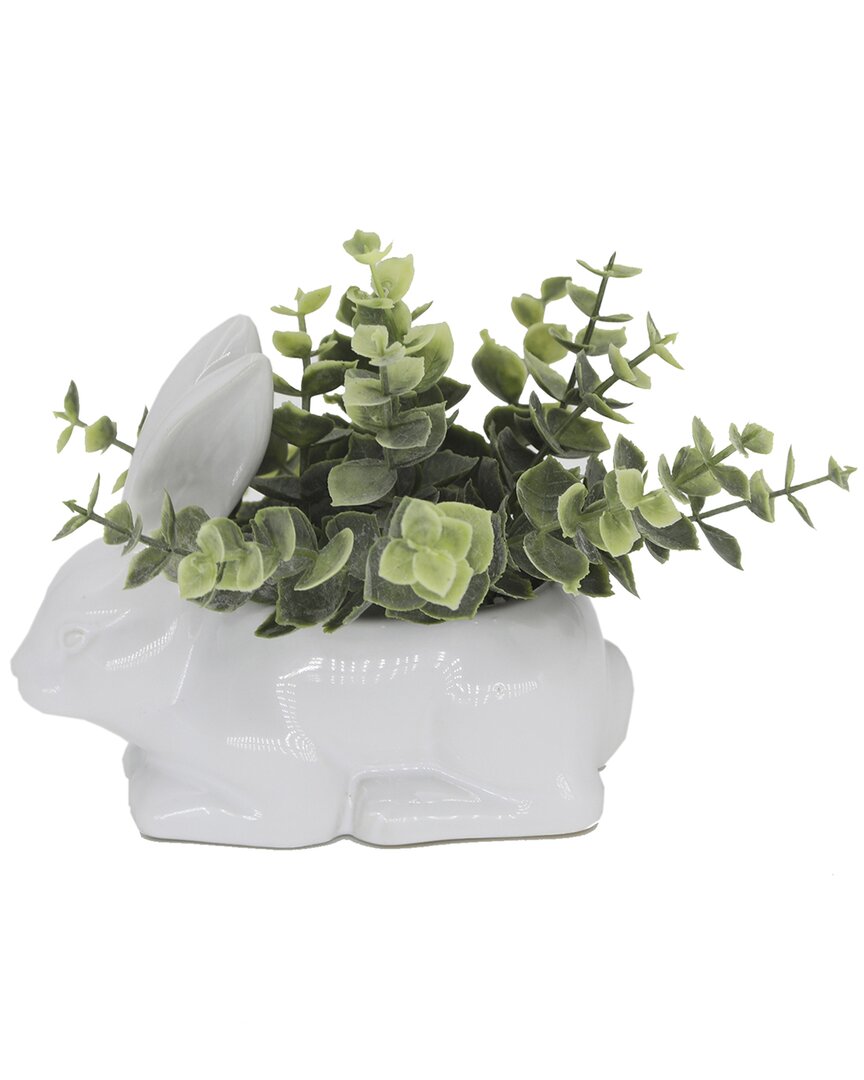 Shop Flora Bunda Euc In Ceramic Bunny In White