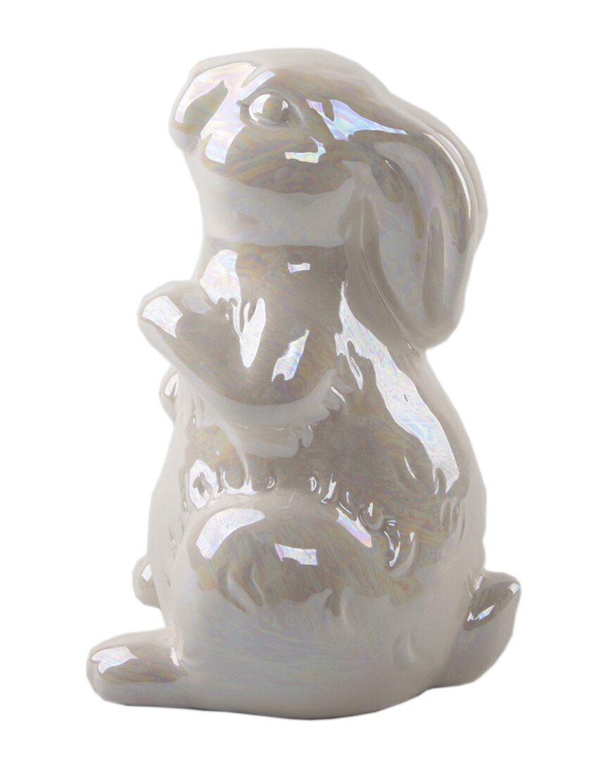 Shop Flora Bunda 7.25in Pearl Ceramic Bunny