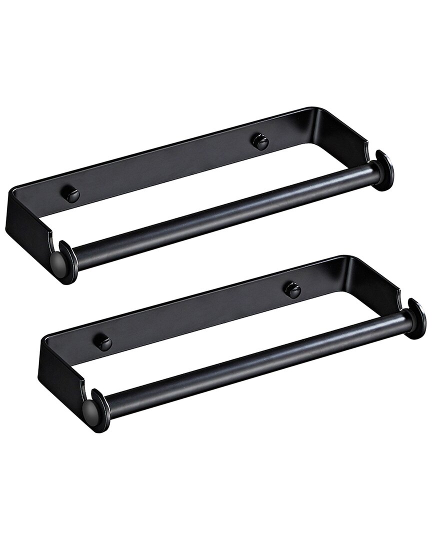 Fresh Fab Finds Set Of 2 Wall Mounted Towel Holders In Black