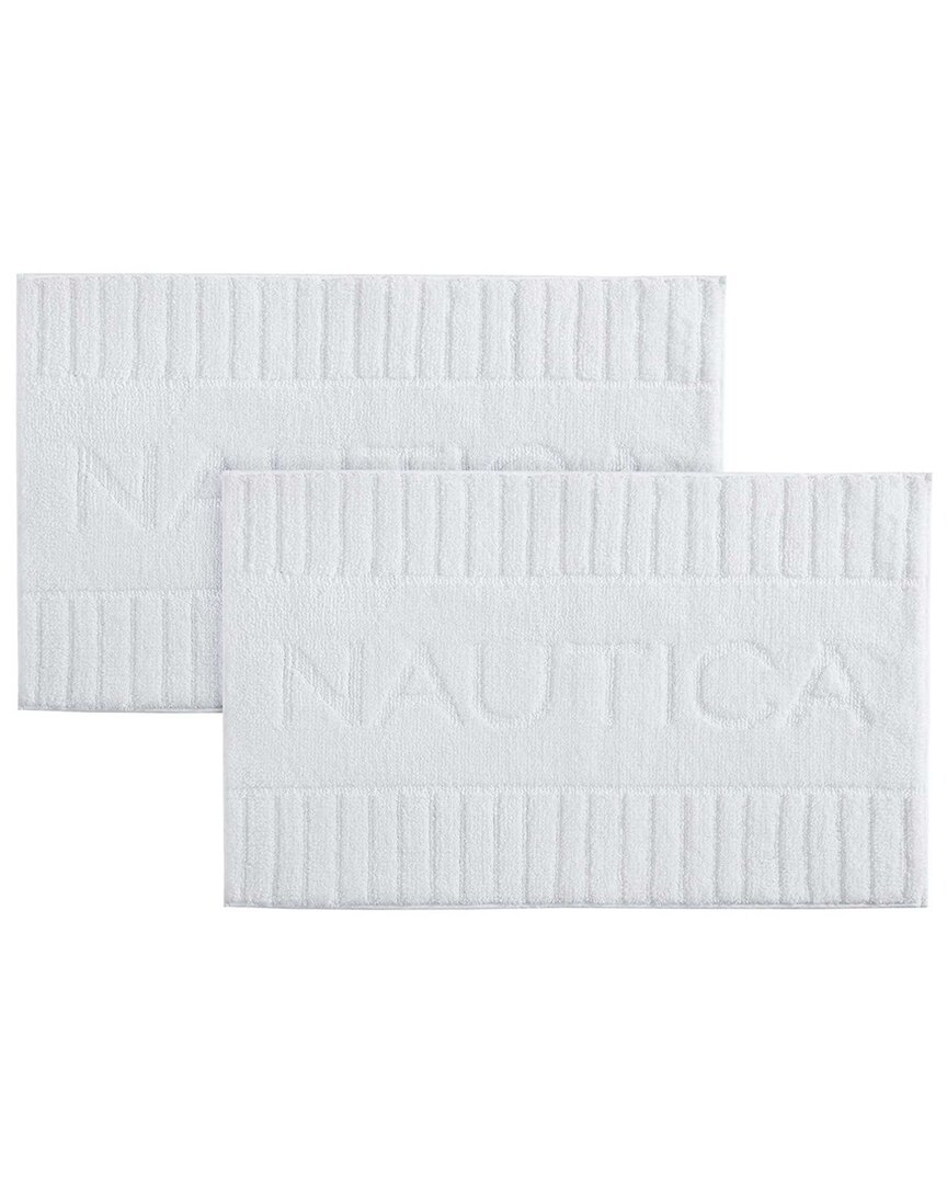 Shop Nautica Logo Knit Bath Rug Set