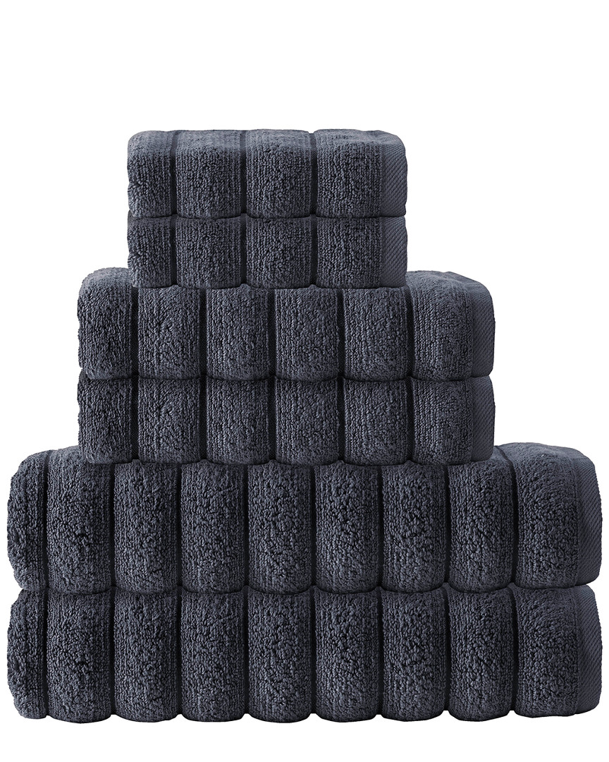 Enchante Home Set Of 6 Vague Turkish Cotton Towel Set
