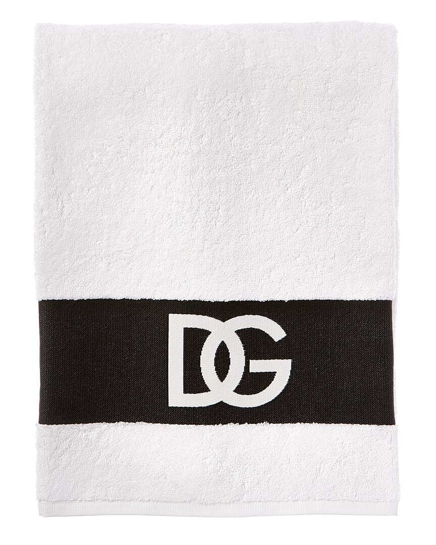 Shop Dolce & Gabbana Logo-print Terry Hand Towel In White