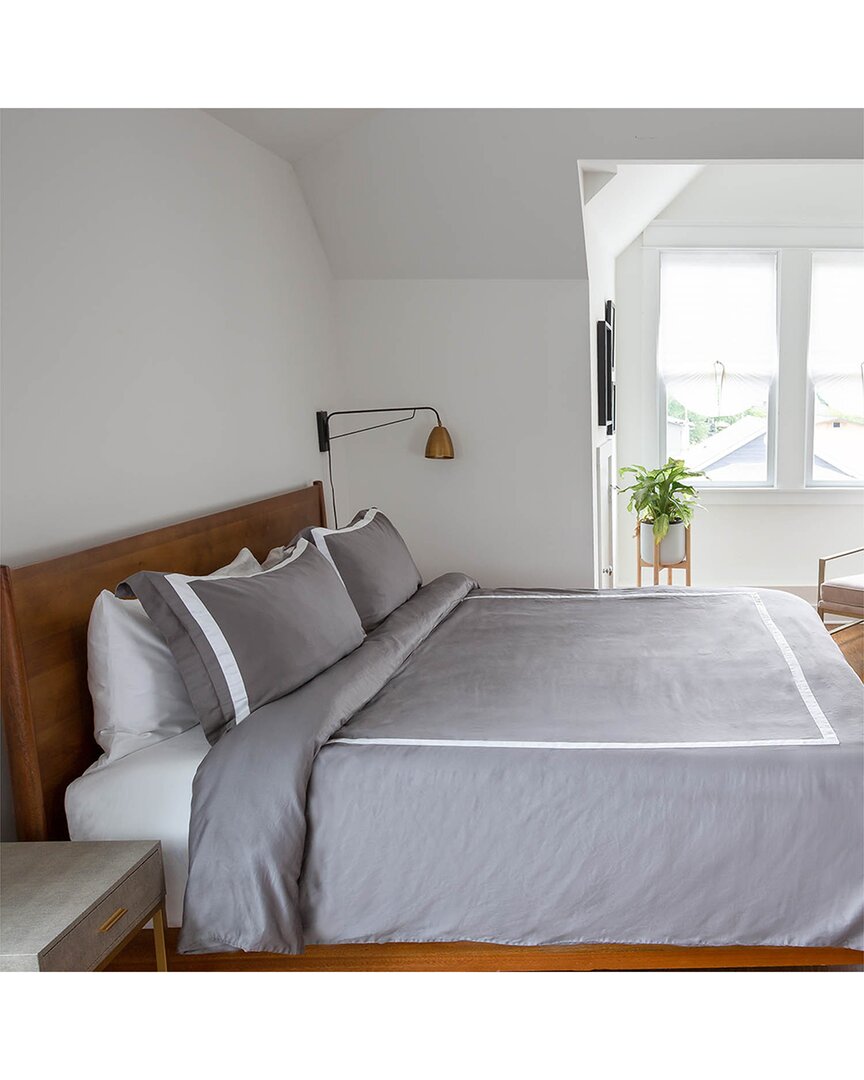 Hotel Collection Balzac Duvet In Gray