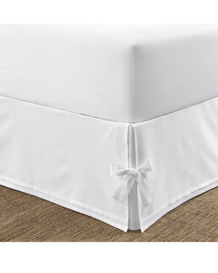 Shop Laura Ashley Corner Ties Solid White Bed Skirt