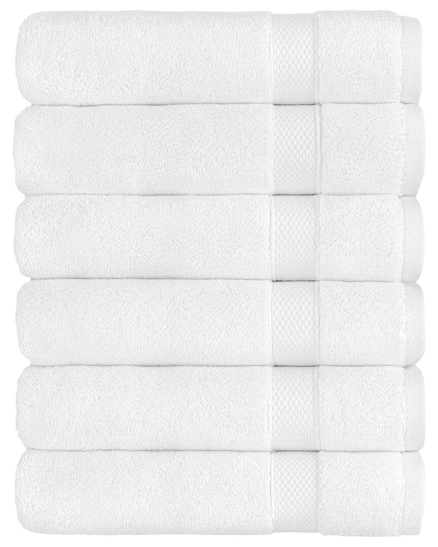 Linum Home Textiles Anovia 6pc Hand Towel Set In White