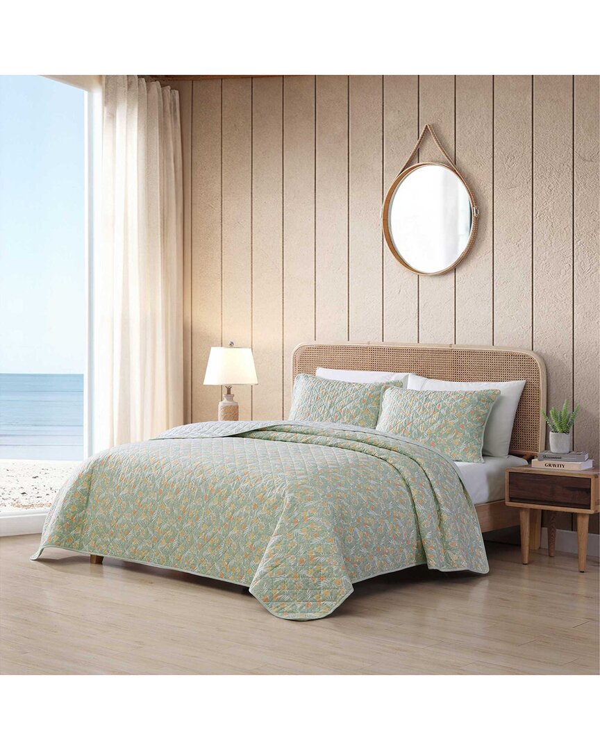 Tommy Bahama Pineapple Bloom Reversible Quilt Set