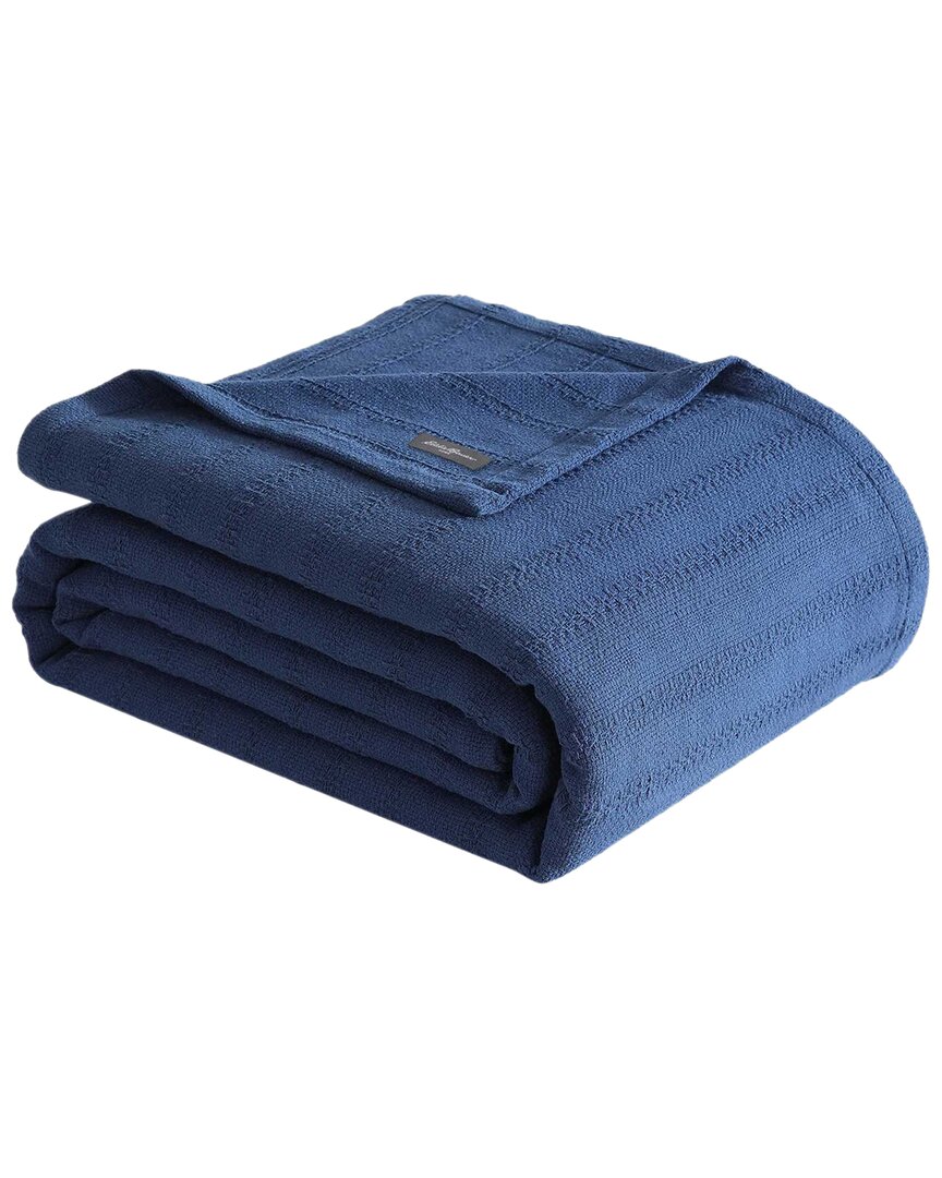 EDDIE BAUER EDDIE BAUER VARIEGATED WEAVE STRIPE STRIPED BLANKET