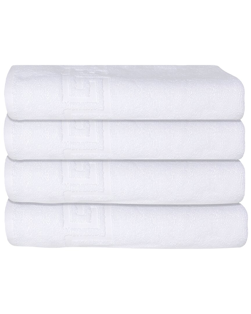 Ozan Premium Home 4pc Milos Greek Key Pattern Bath Towel Set