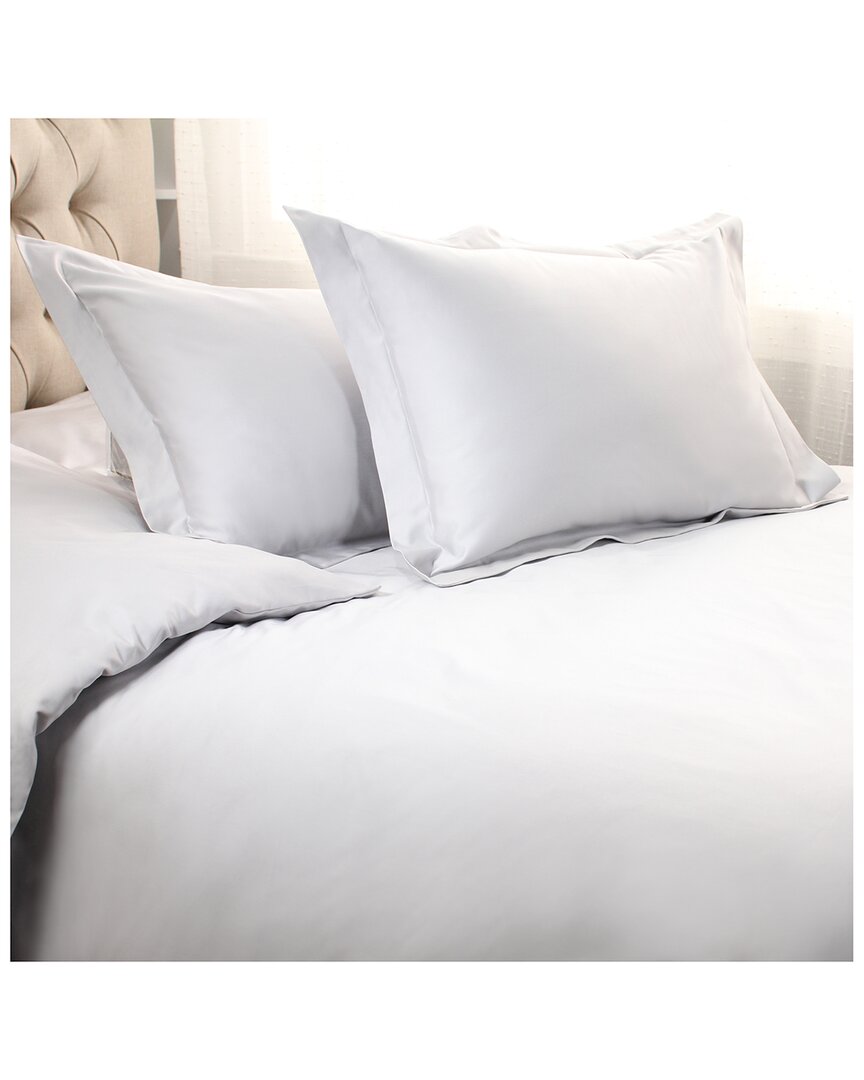 Superior 1200 Thread Count Solid Duvet Cover Set In Silver