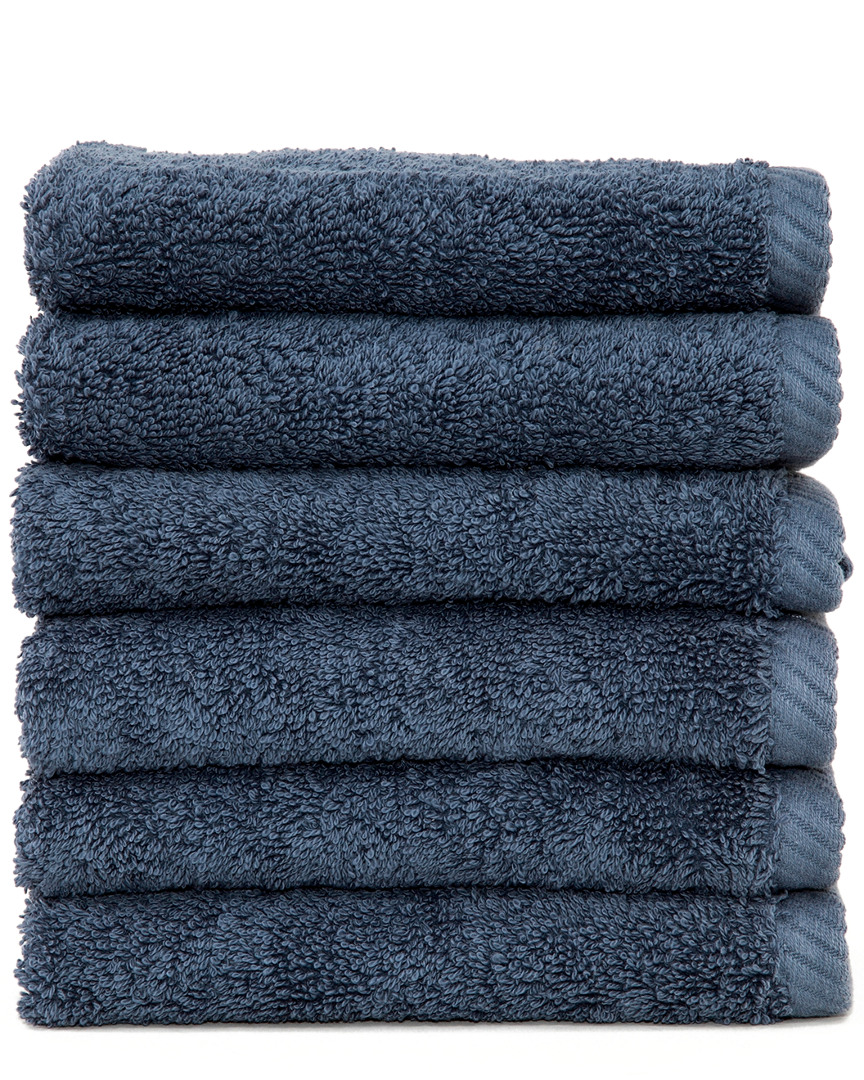 Linum Home Textiles Set Of 6 Soft Twist Washcloths