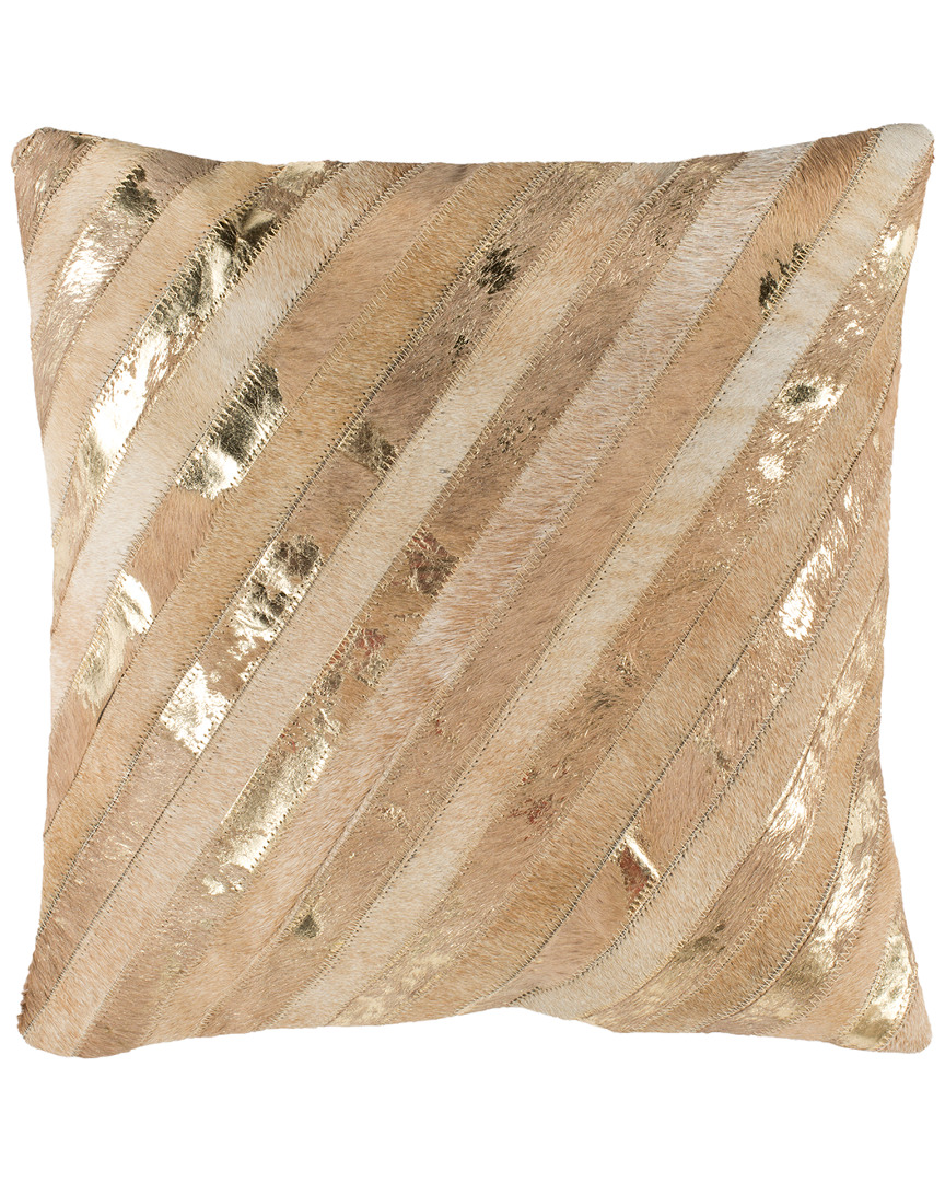 Safavieh Latta Metallic Cowhide Pillow