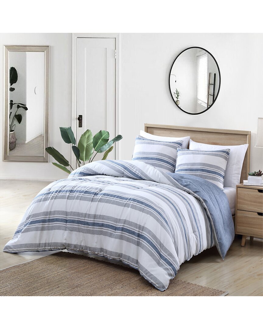 Nautica Bay Shore 3pc Navy Comforter Set In Navy