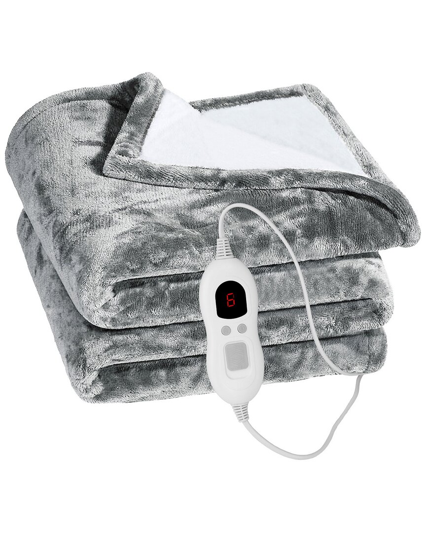 Fresh Fab Finds Electric Heated Flannel Throw Blanket In Black