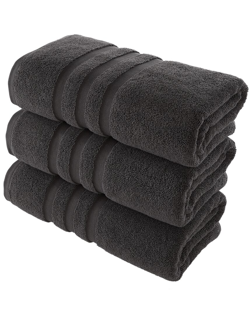 Alexis Antimicrobial Irvington Bath Towel Pack Of 3 In Black