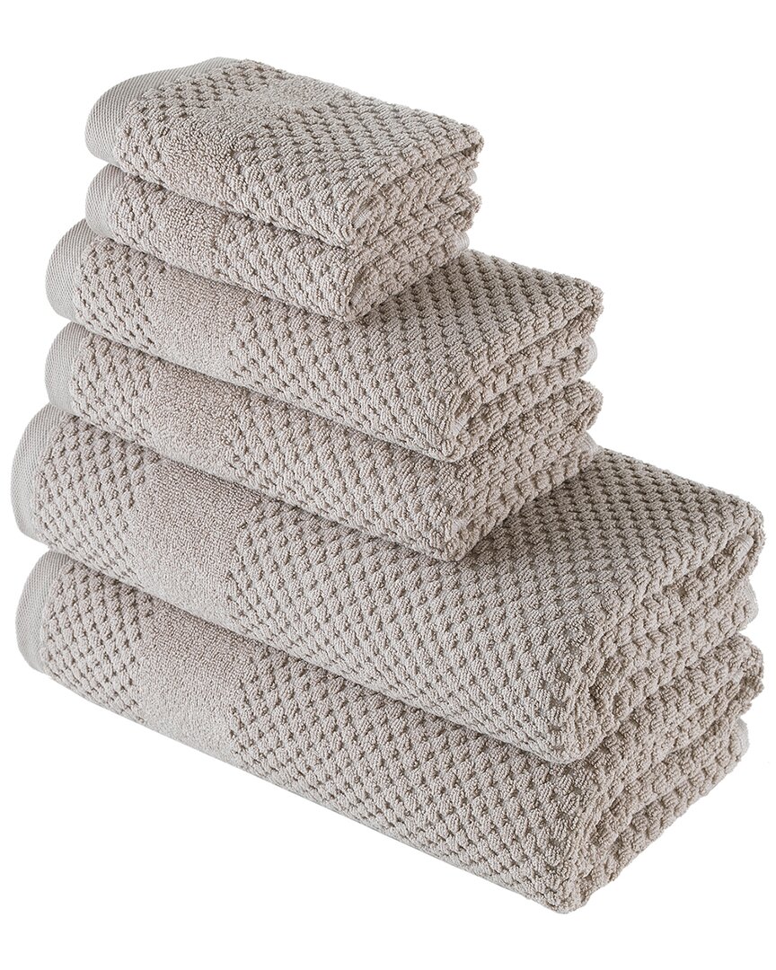 Alexis Antimicrobial Honeycomb 6pc Towel Set