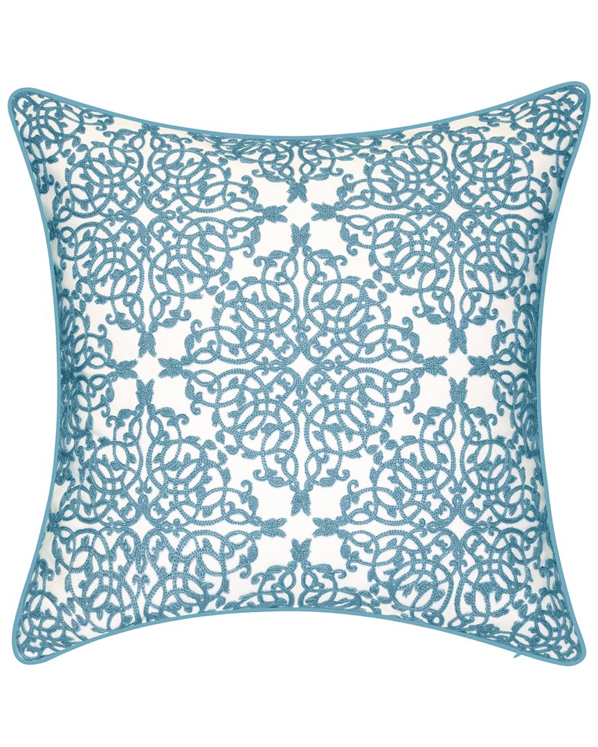 Edie Home Indoor/outdoor Embroidered Lace Decorative Pillow