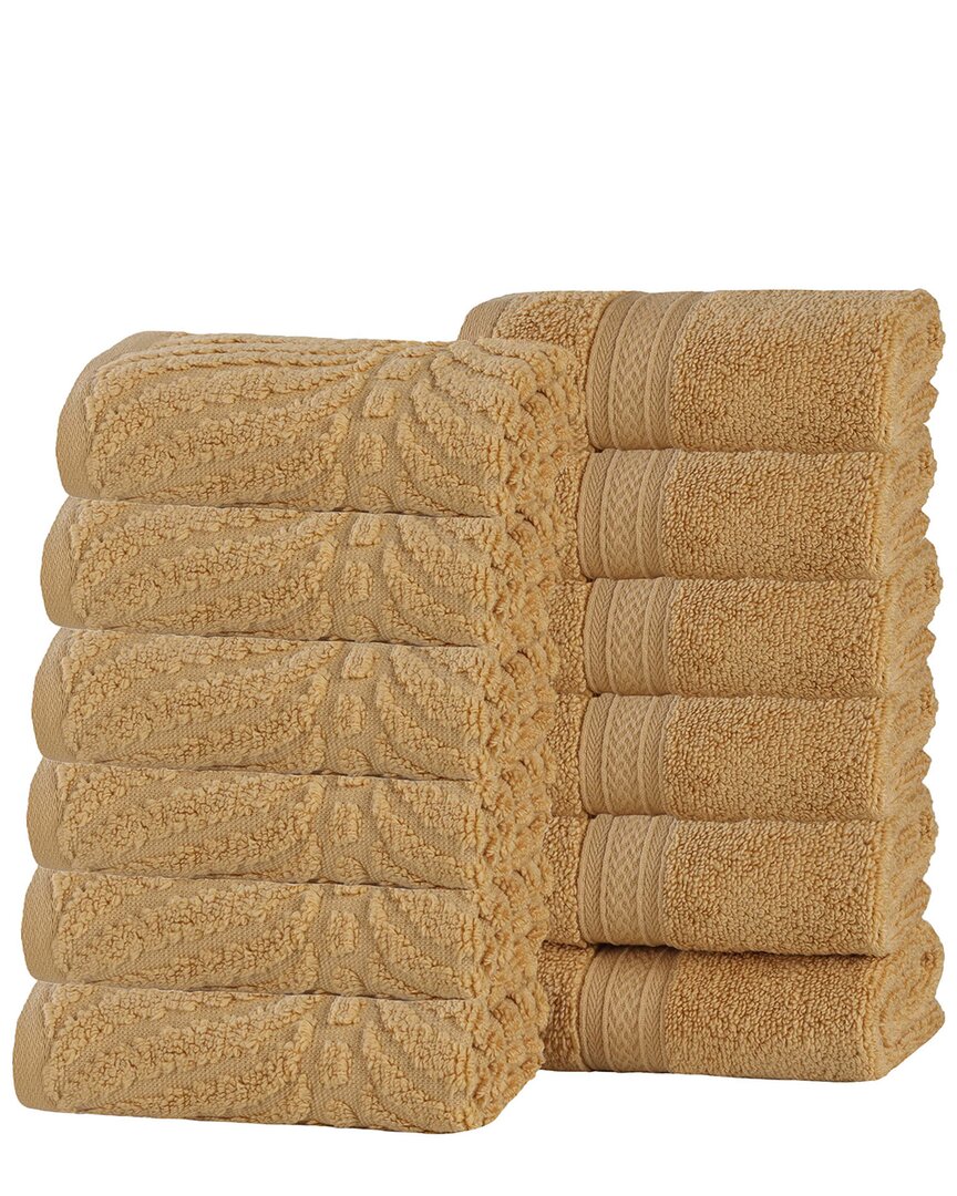 Superior Set Of 12 Zero Twist Cotton Elegant Chevron Soft Absorbent Assorted Washcloths