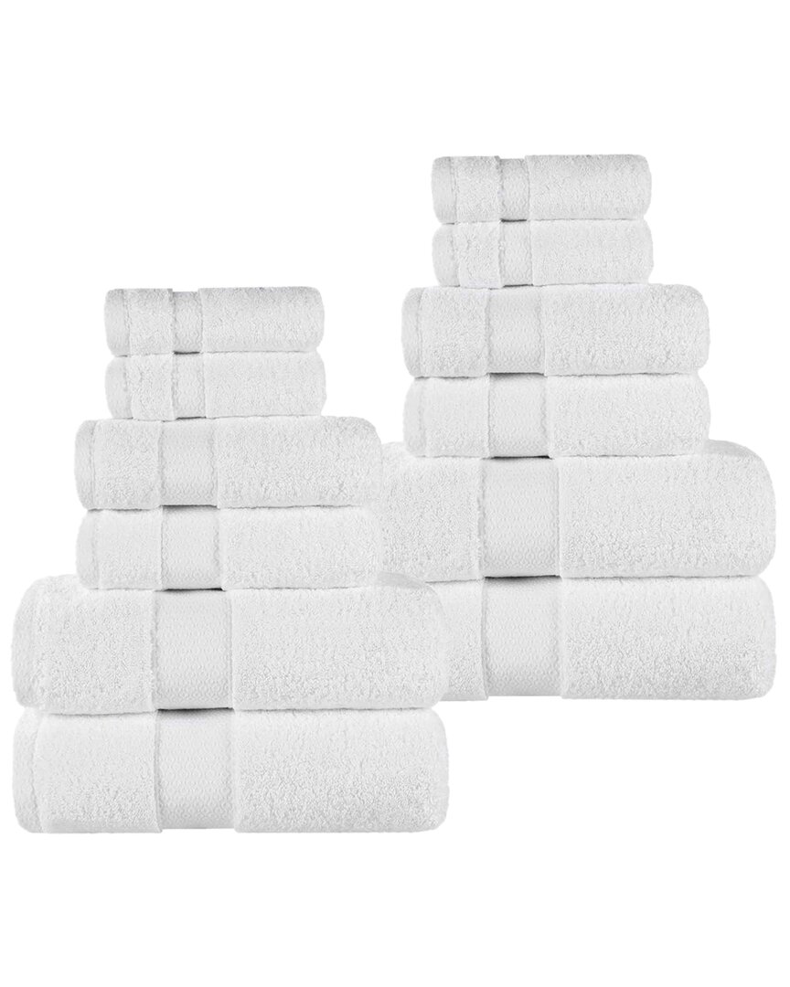 Superior Niles Giza Cotton Dobby Ultra-plush Thick Soft Absorbent 12pc Towel Set In Animal Print
