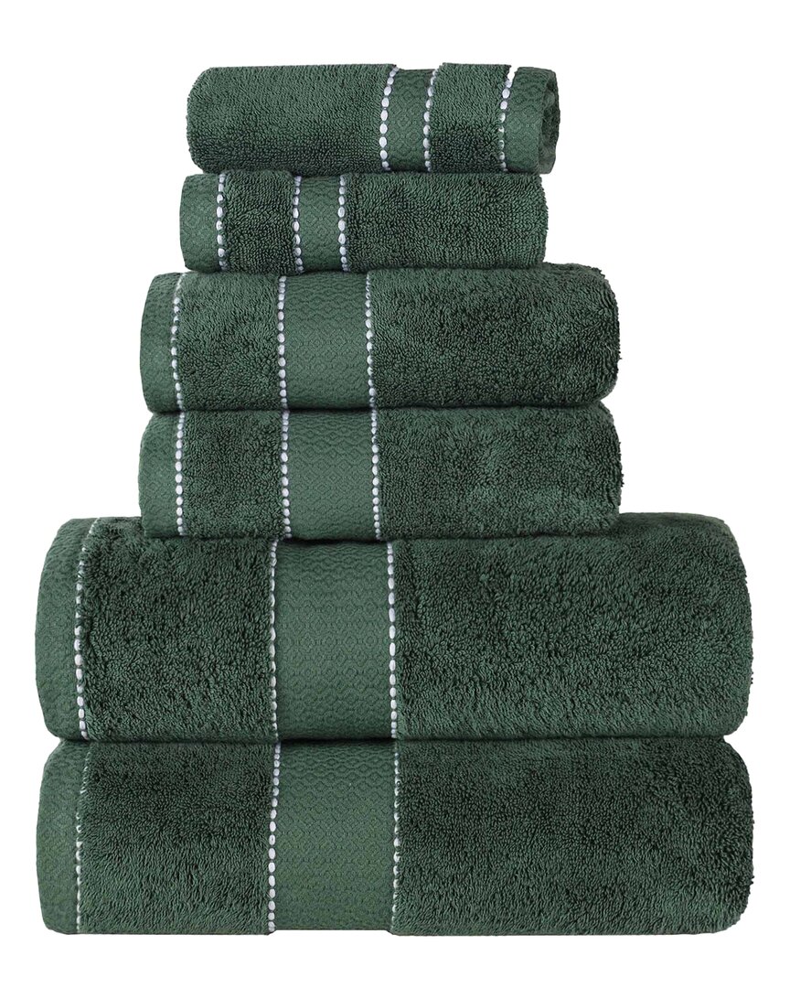 Superior Niles Giza Cotton Dobby Ultra-plush Thick Soft Absorbent 6pc Towel Set