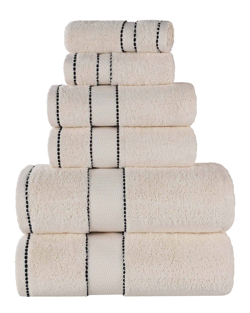 Superior Niles Giza Cotton Dobby Ultra-plush Thick Soft Absorbent 6pc Towel Set
