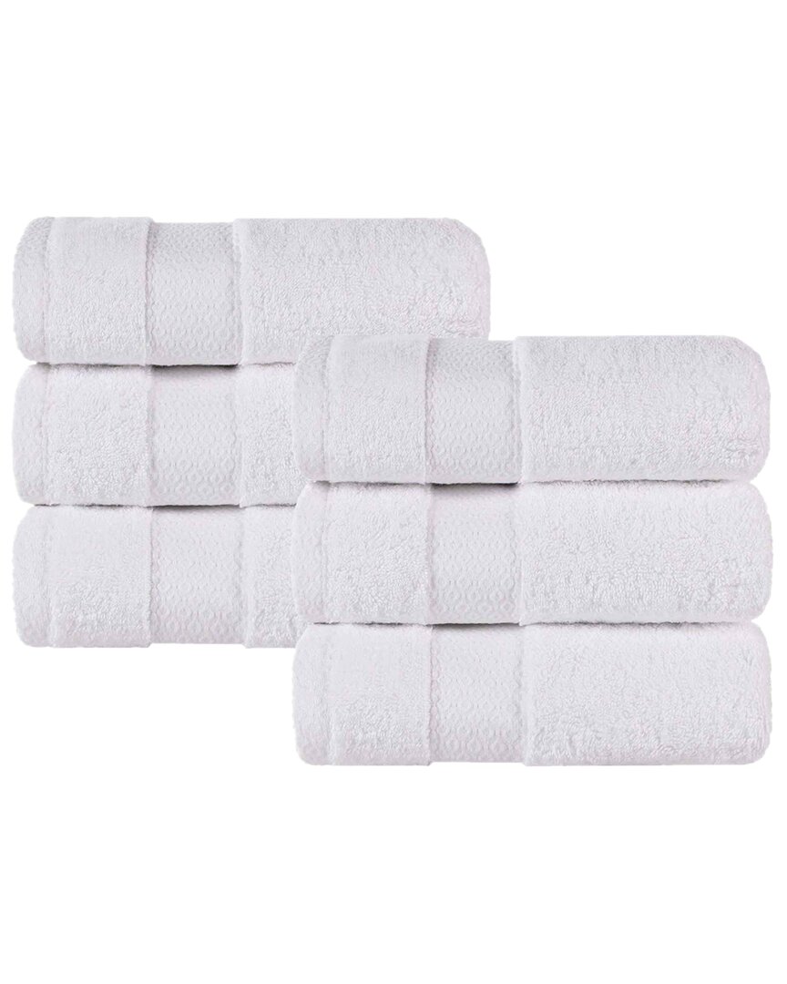 Superior Set Of 6 Niles Giza Cotton Dobby Ultra-plush Thick Soft Absorbent Hand Towels