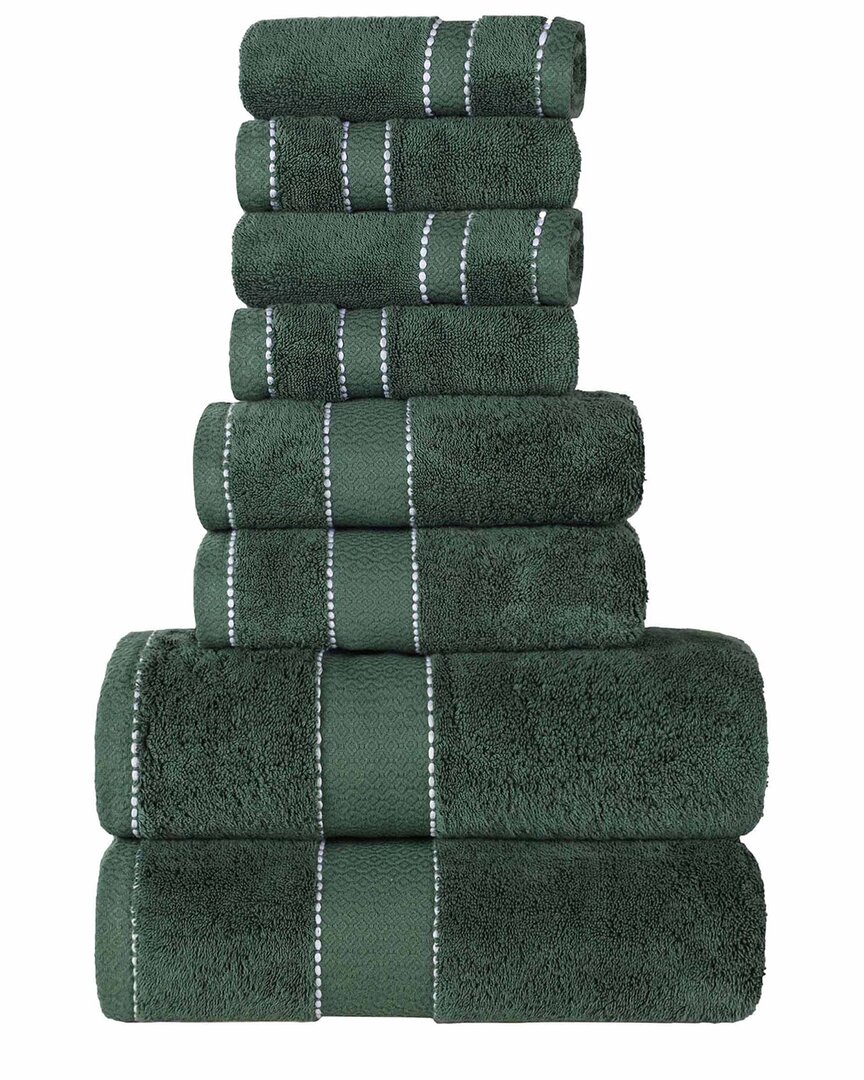 Superior Niles Giza Cotton Dobby Ultra-plush Thick Soft Absorbent 8pc Towel Set