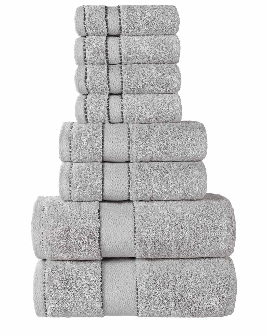 Superior Niles Giza Cotton Dobby Ultra-plush Thick Soft Absorbent 8pc Towel Set