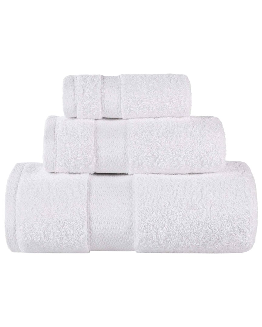 Superior Set Of 3 Niles Giza Cotton Dobby Ultra-plush Thick Soft Absorbent Bath Towels