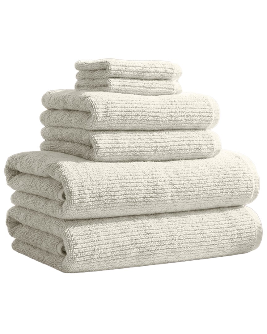 Linery & Co . Georgiana Turkish Cotton Textured 6pc Bath Set