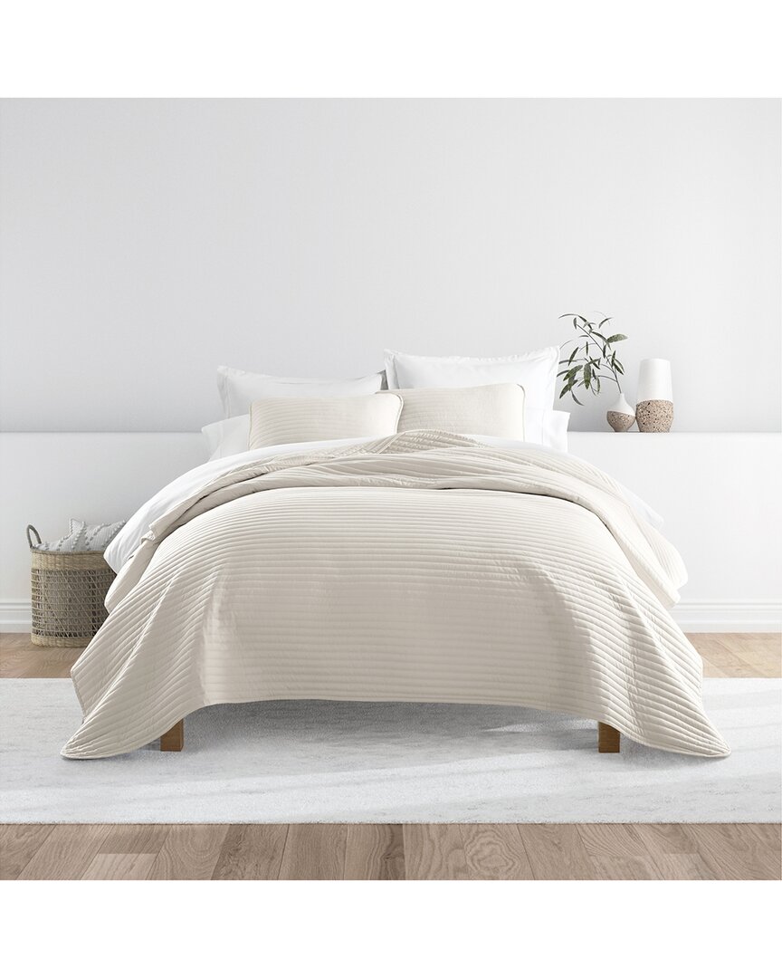 HOME COLLECTION HOME COLLECTION ALL SEASON STRIPE STITCH QUILT SET