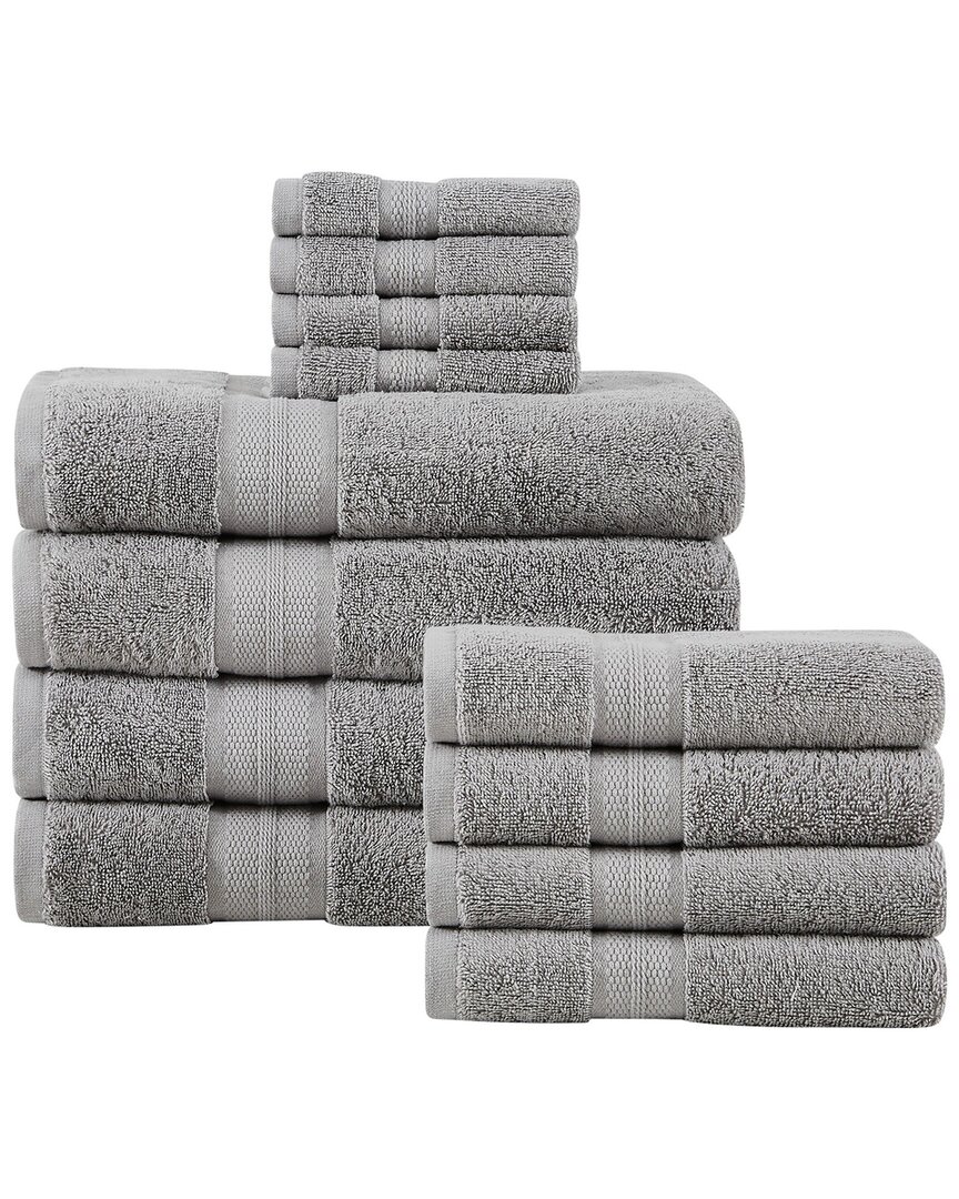 London Fog Signature Solid 12pc Towel Set In Blue