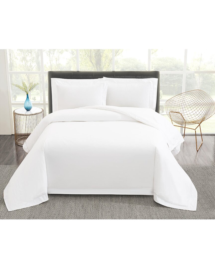 Vince Camuto 400tc Percale Duvet Set In White