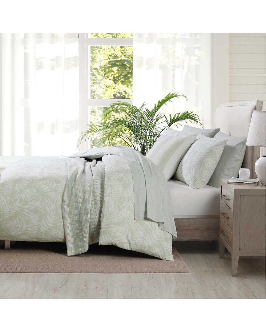 Shop Tommy Bahama Art Of Palms Duvet Cover Set In Green