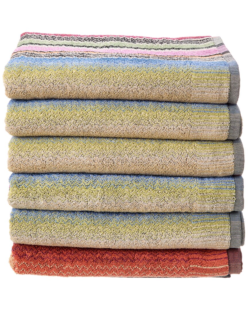Missoni Home Archie Set Of 6 Bath Towels In Orange