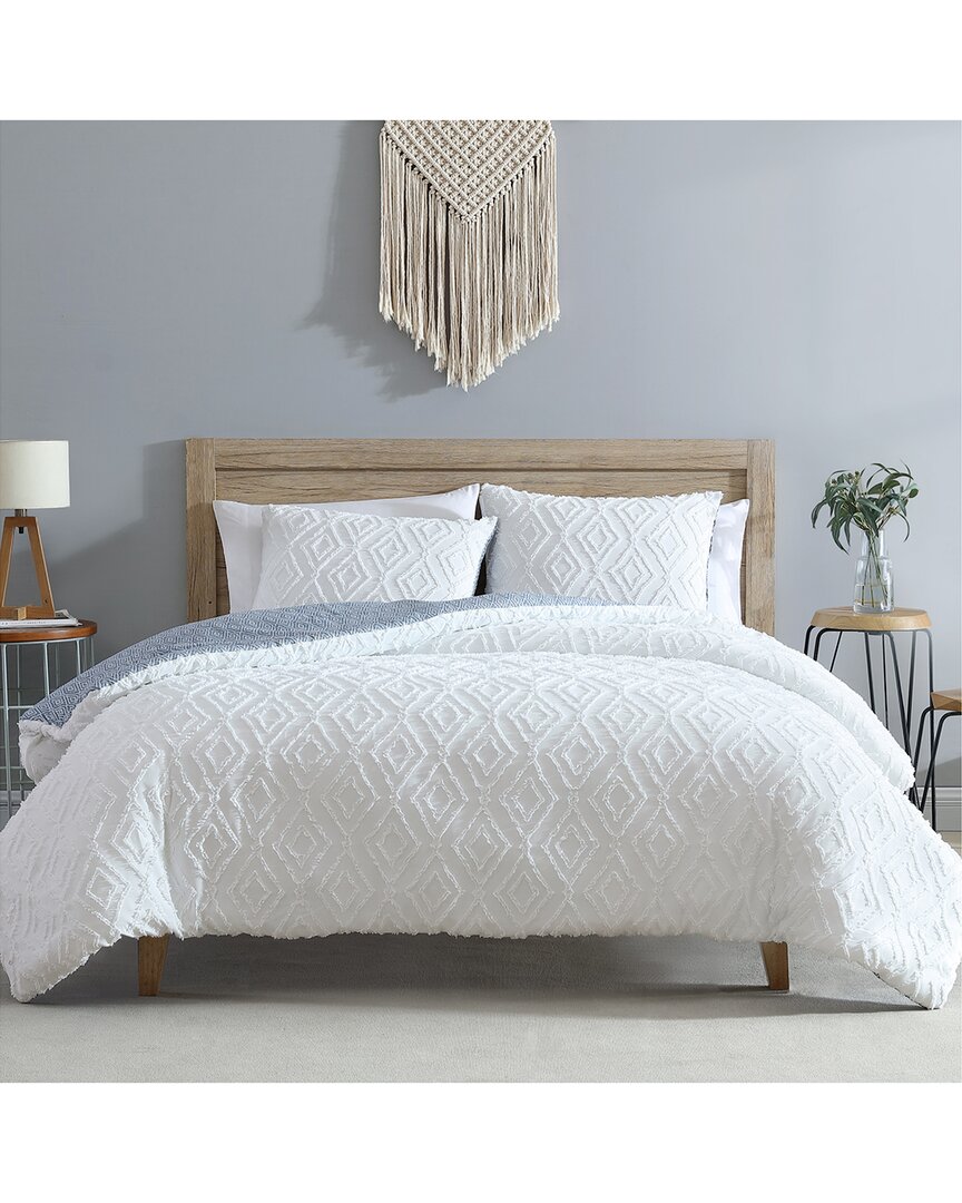 Shop French Connection Hanwell Clipped Jacquard Reversible Comforter Set