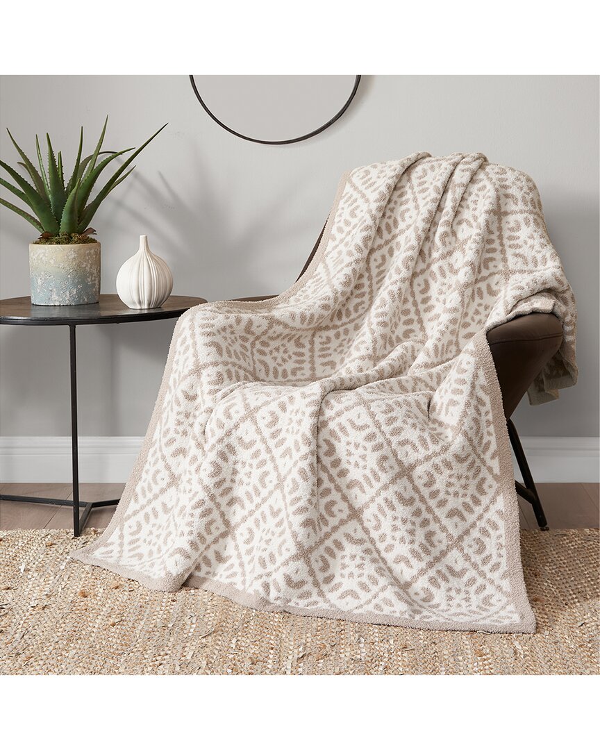 Lucky Brand Cookie Cutter Geometric Fuzzy Throw Blanket In Multi