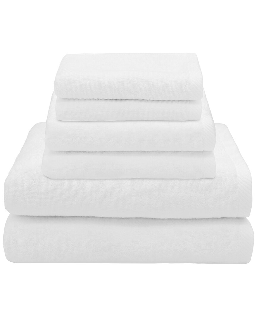 Linum Home Textiles 100% Turkish Cotton Ediree 6pc Towel Set In White