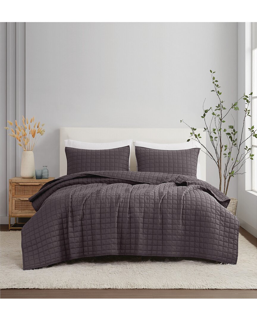 Brooklyn Loom Solid Linen 3pc Quilt Set