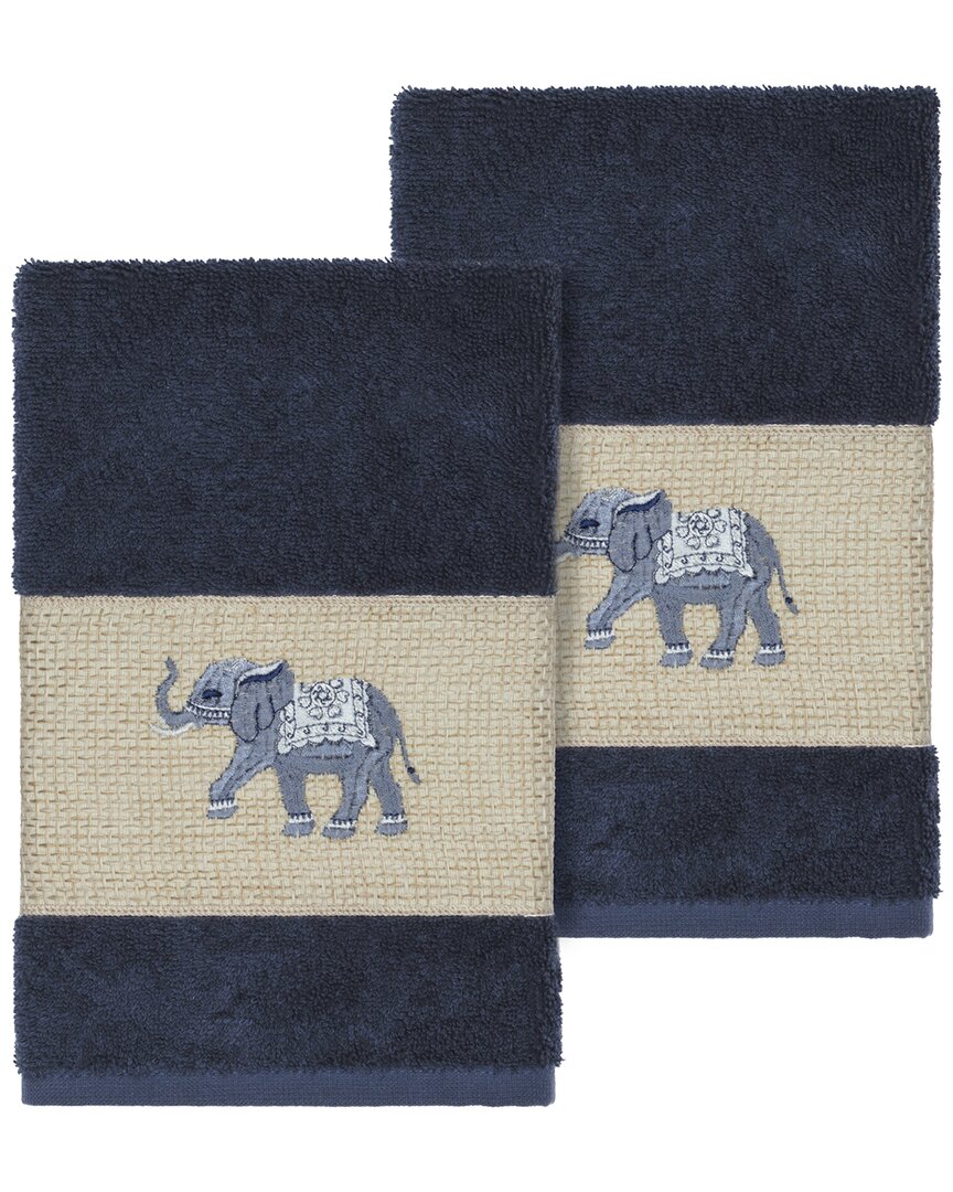 Shop Linum Home Textiles Quinn Turkish Cotton 2pc Embellished Hand Towel Set