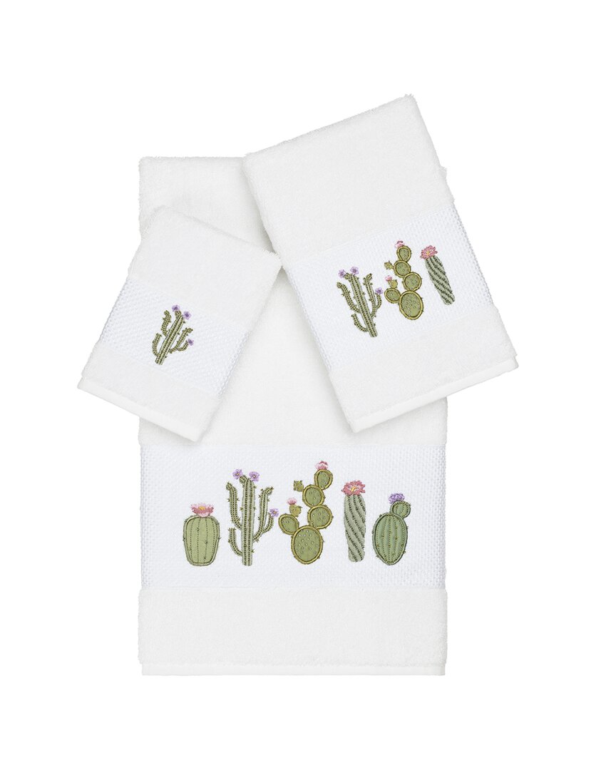 Linum Home Textiles Mila Turkish Cotton 3pc Embellished Towel Set